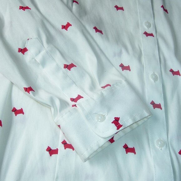 NWT Charter Club Scottie Scotty Dogs/Rhinestones Large Size 18 Blouse Top - Picture 4 of 8